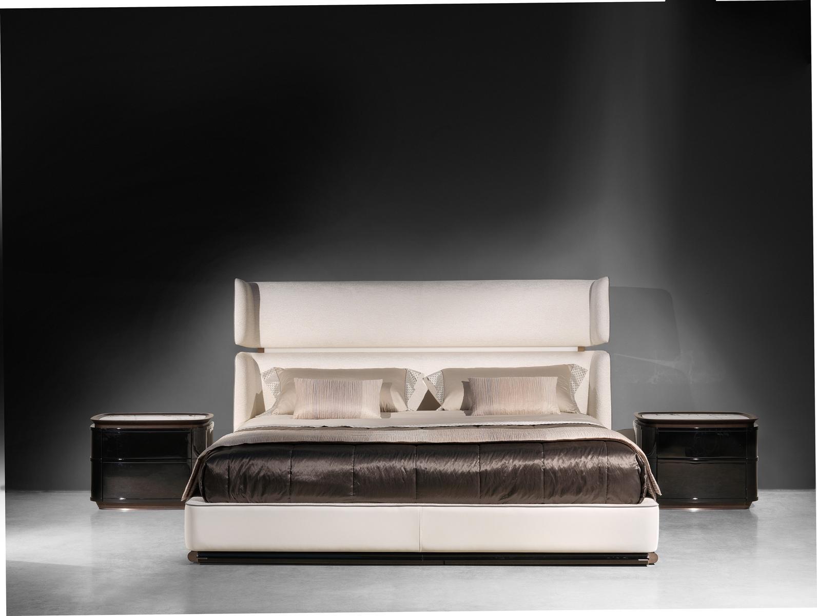 REVERIE Double bed with upholstered headboard