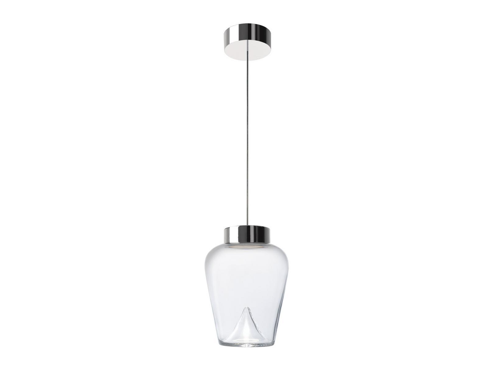 AELLA THIN S LED blown glass pendant lamp