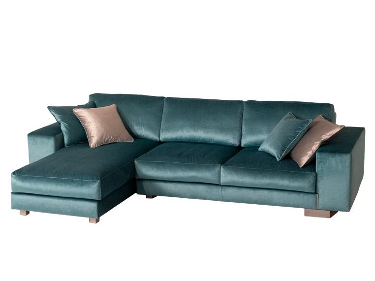 YOU GLAM Sectional velvet sofa with chaise longue