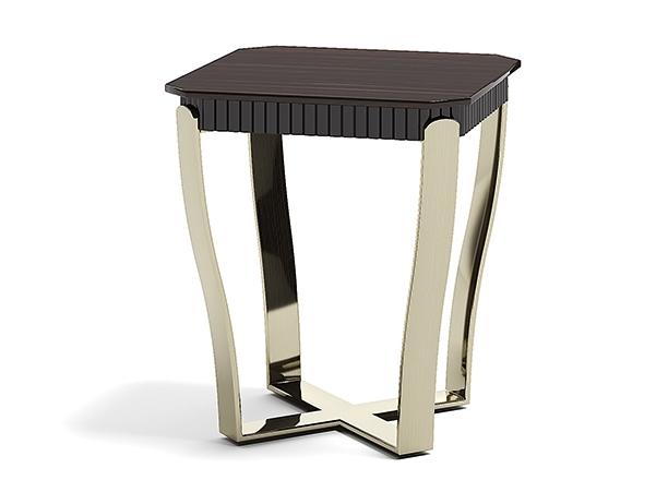 ARISTO MQ Square steel and wood coffee table