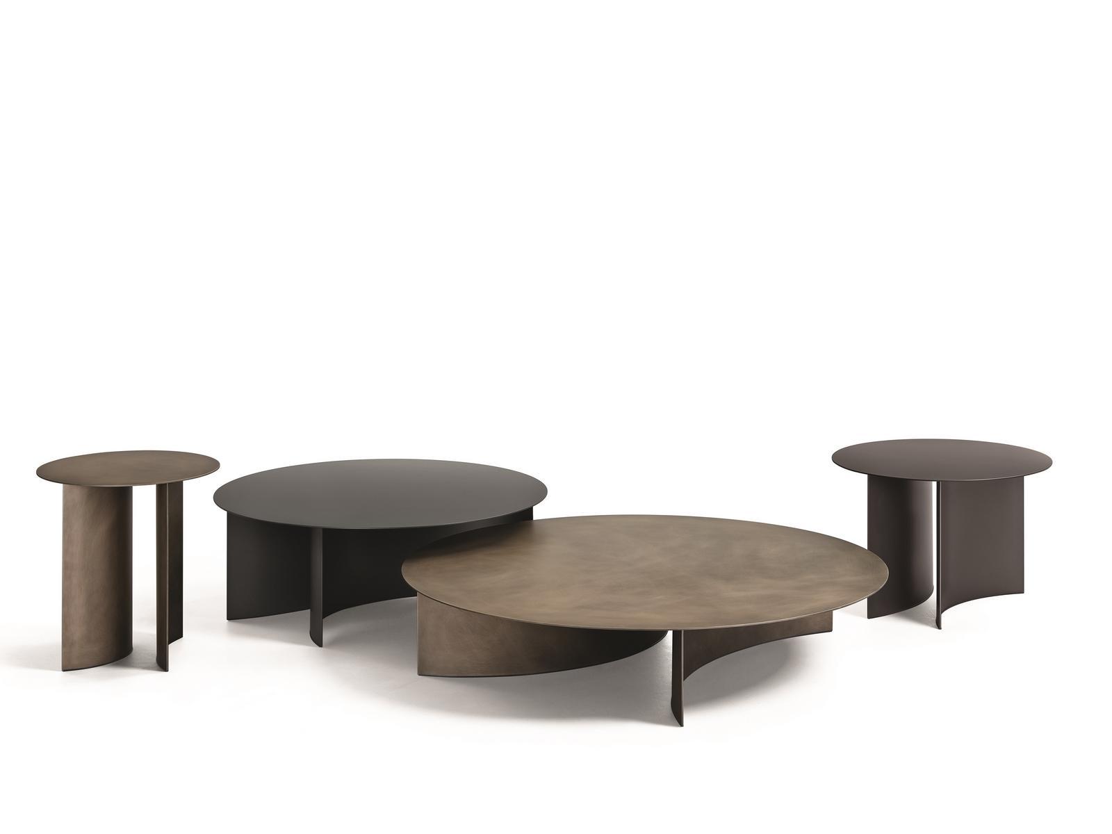 PIERRE Round metal coffee table