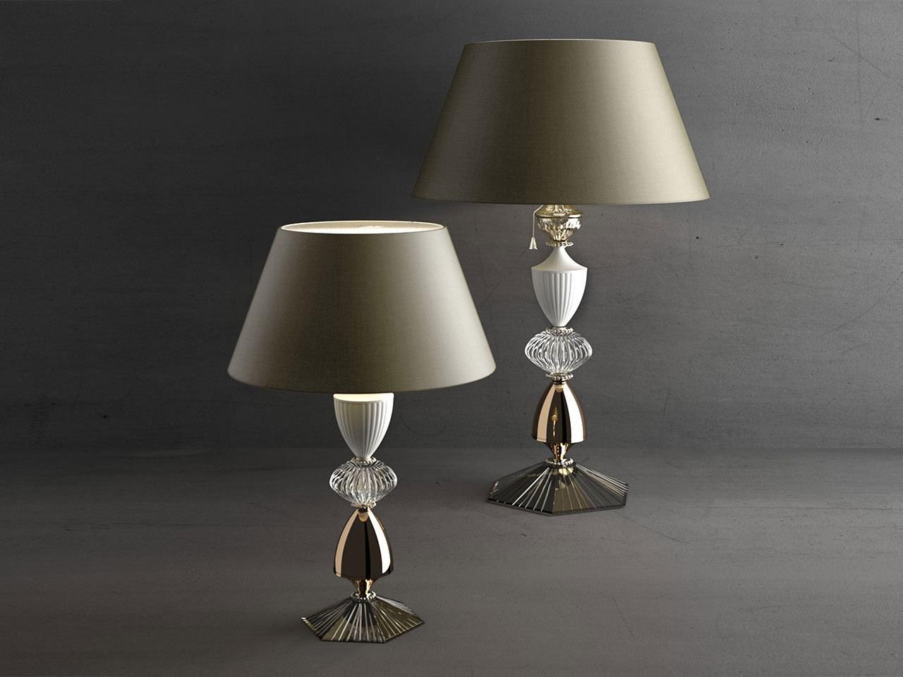 AMELIE Indirect light metal and crystal table lamp