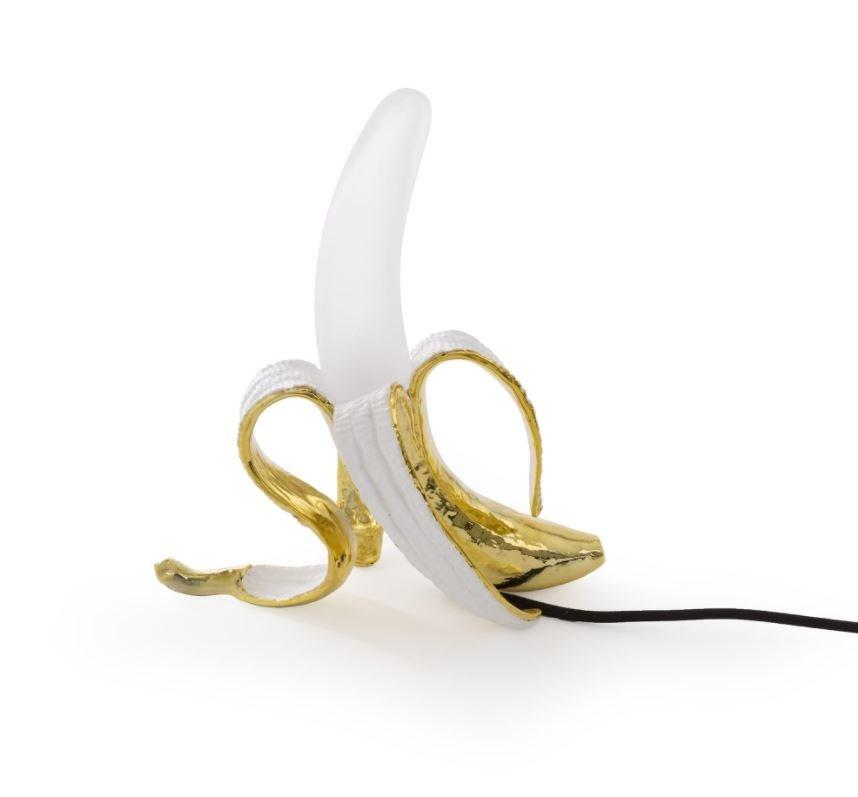 BANANA LAMP LOUIE Glass and resin table lamp