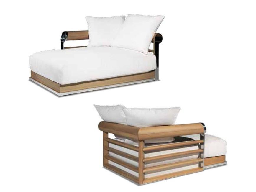 GALLOWAY Upholstered fabric day bed with removable cover