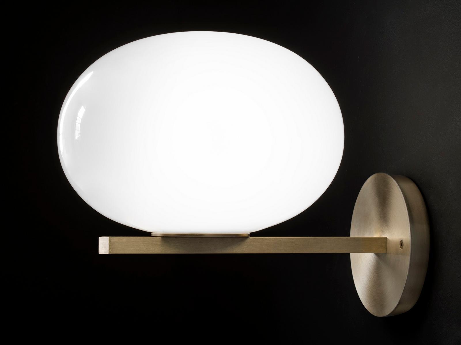 ALBA - 176 Brass and glass wall lamp