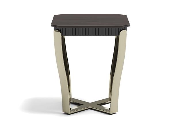 ARISTO MQ Square steel and wood coffee table
