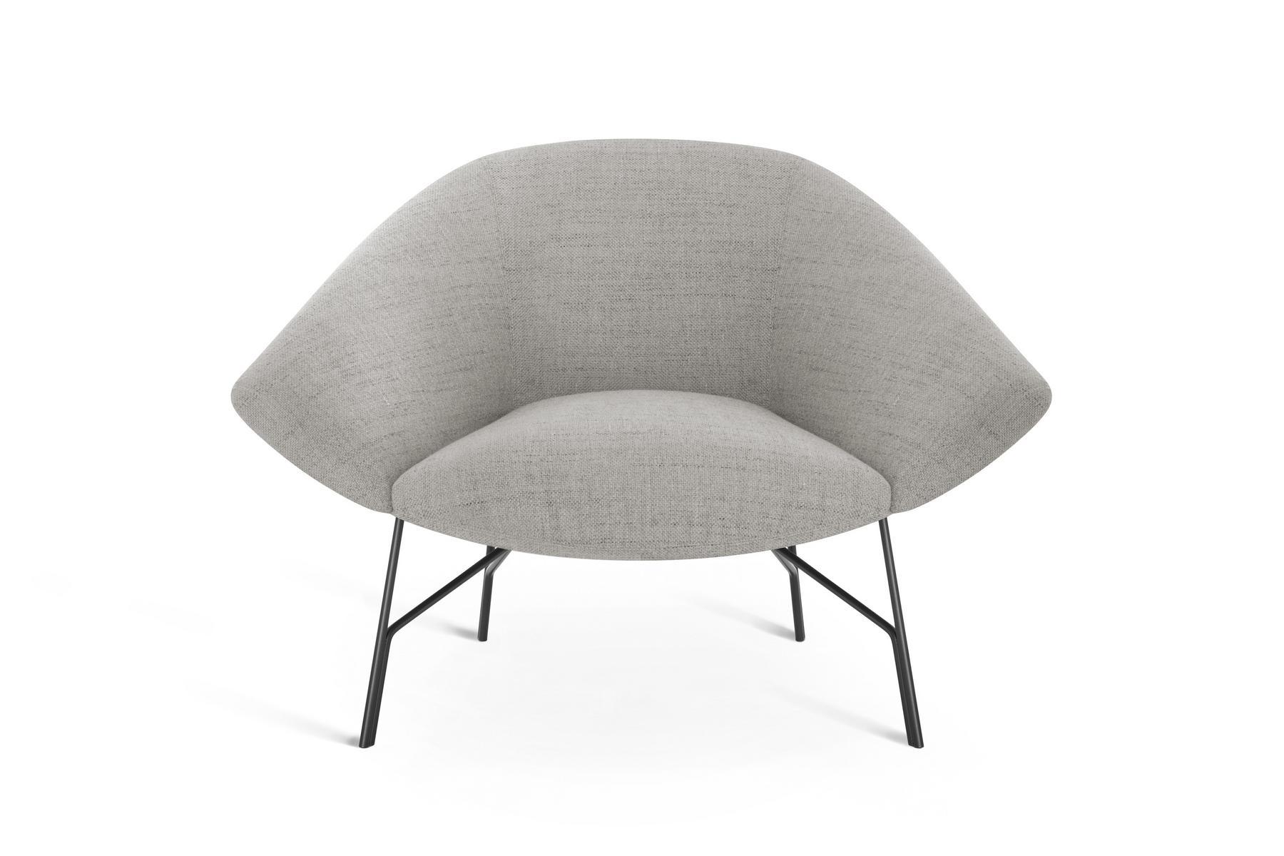 LENNOX Fabric armchair with armrests