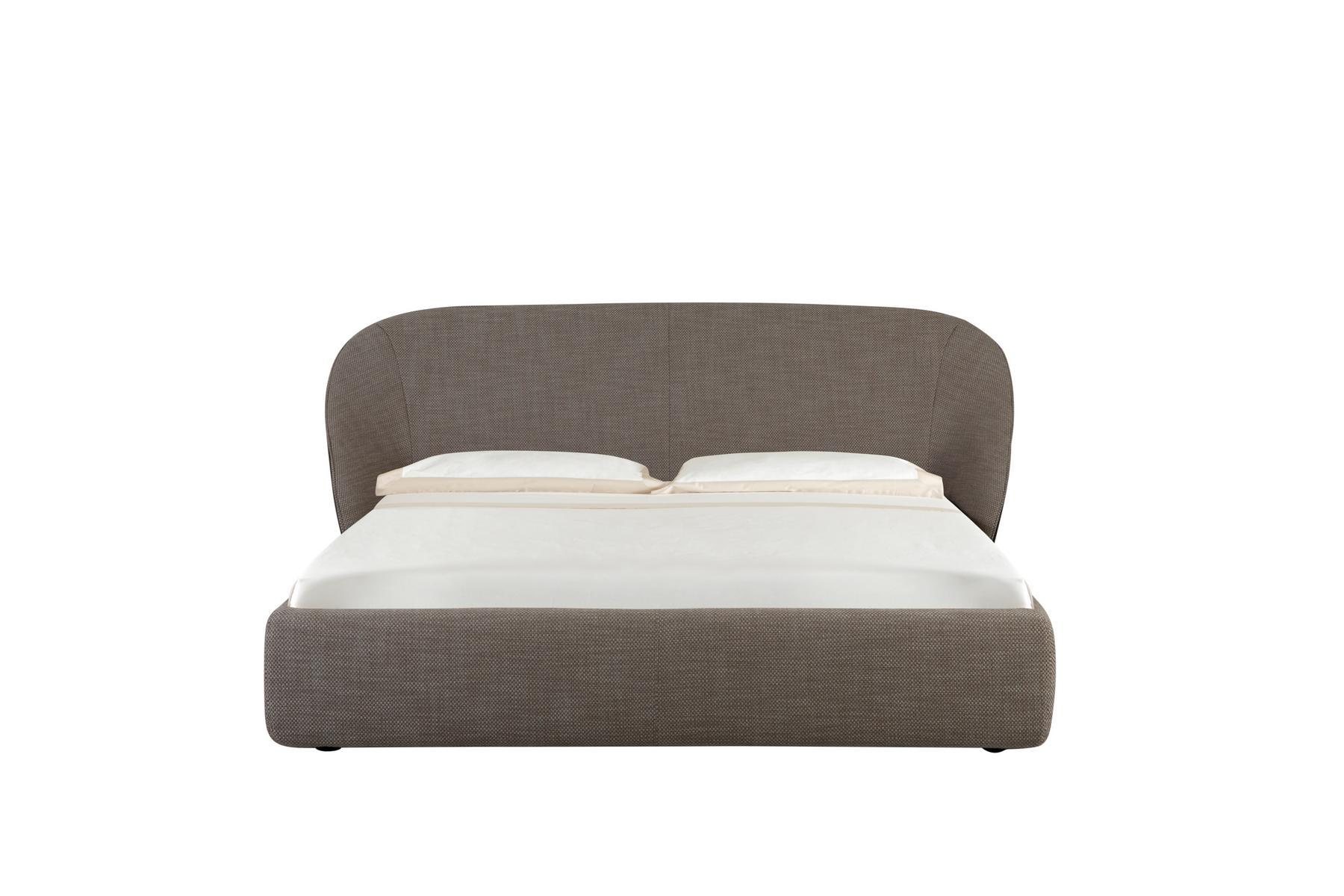 MAMA Double bed with upholstered headboard
