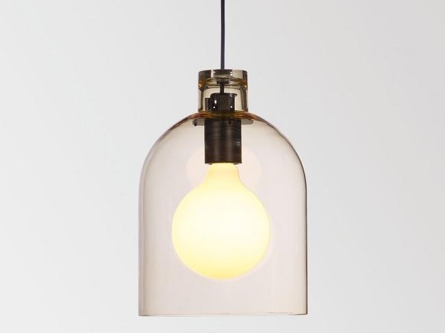 MANTELLO GLASS E27 Blown glass pendant lamp