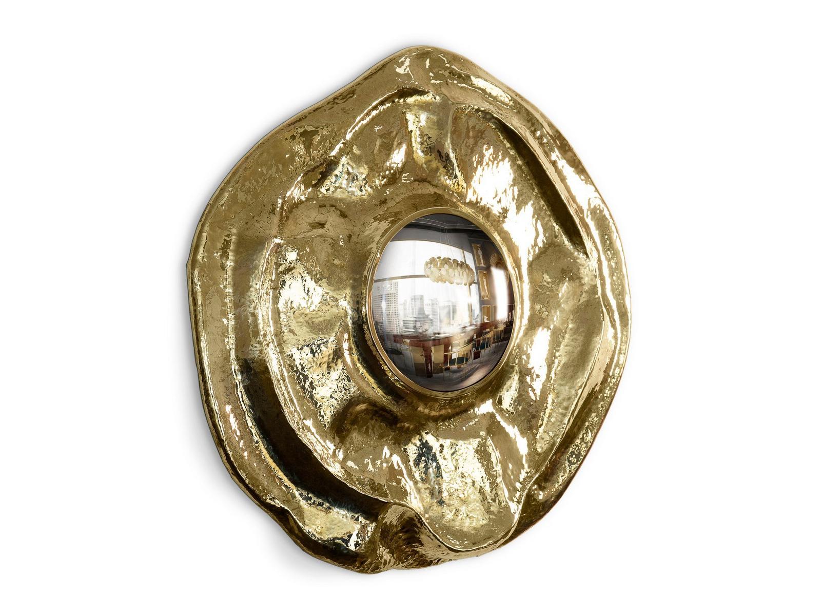 ANGRA Round wall-mounted framed mirror