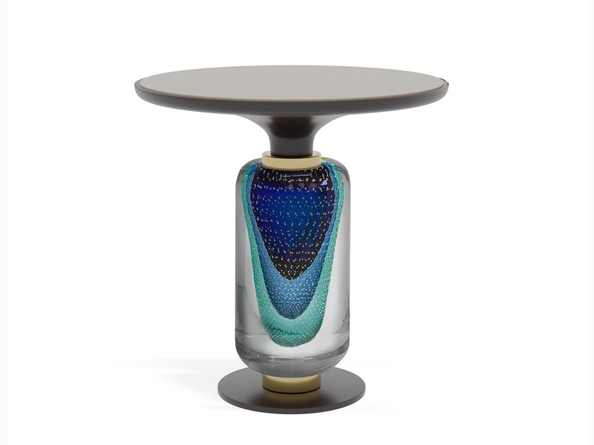PR.300 Round Murano glass coffee table