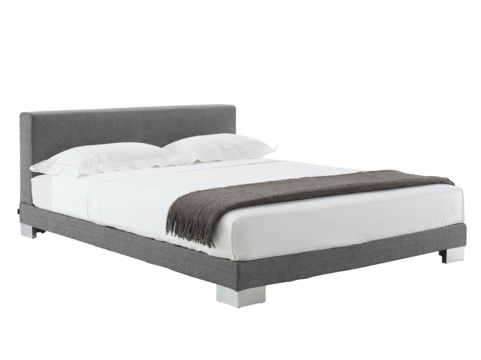 ANNA Fabric double bed with upholstered headboard