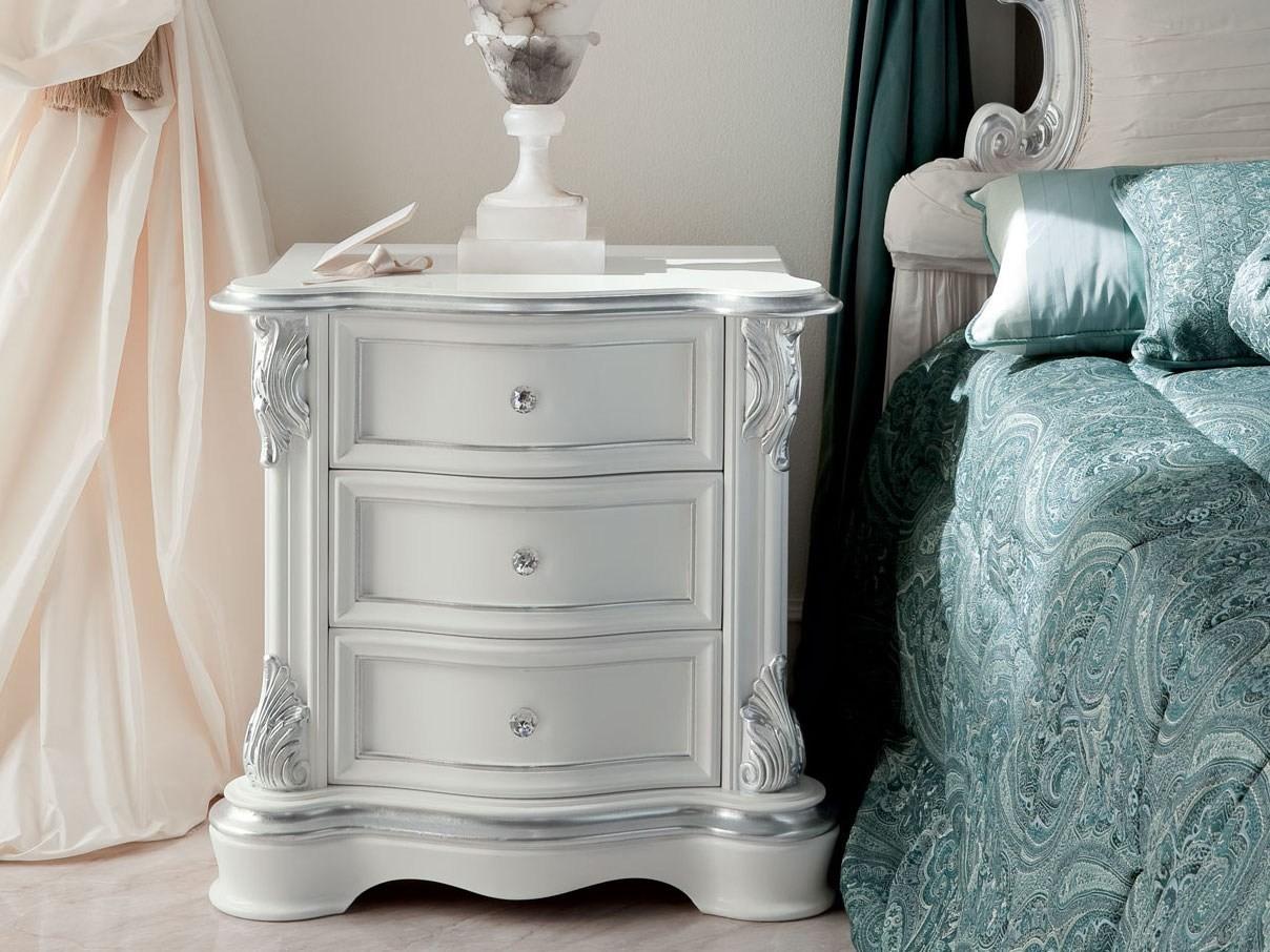 13206 Rectangular bedside table with drawers