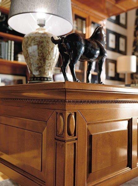 TORINO Wall-mounted custom cherry wood bookcase