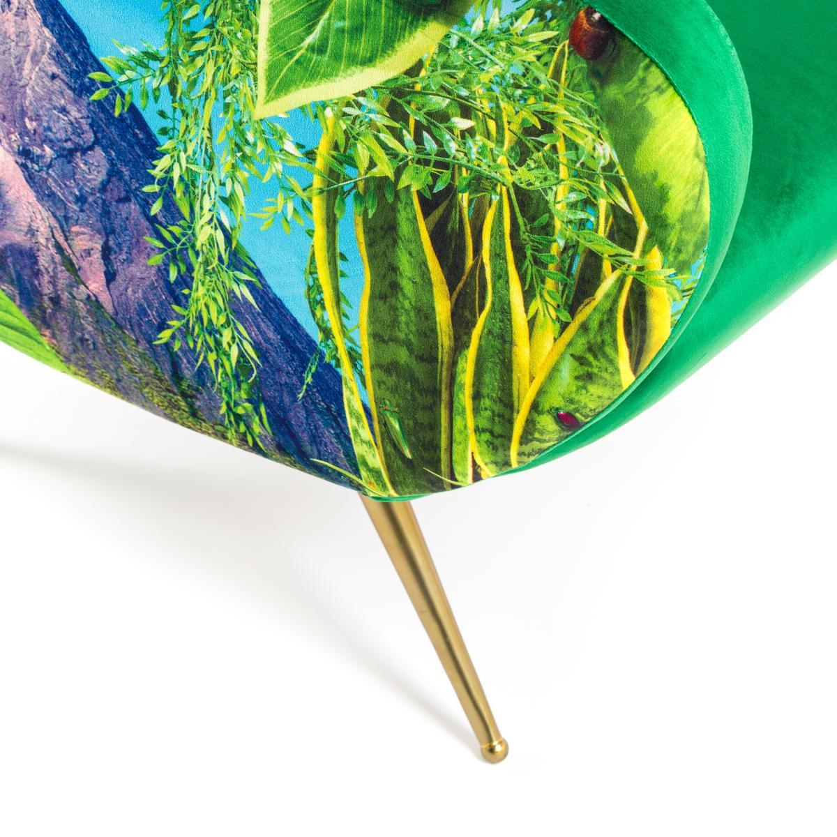 VOLCANO Fabric armchair with armrests