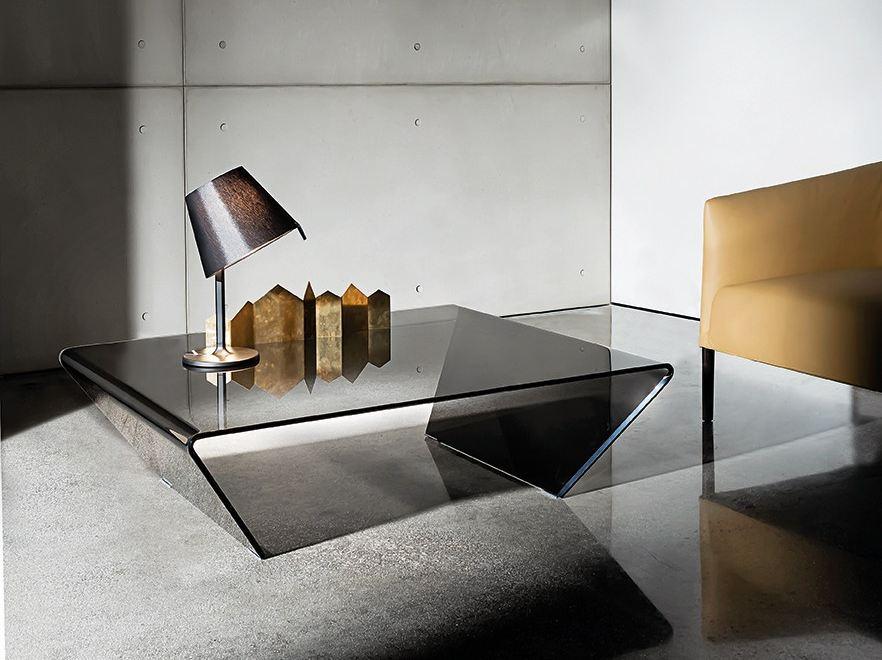 RUBINO Rectangular crystal coffee table