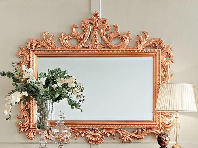 13669 Rectangular wall-mounted framed mirror