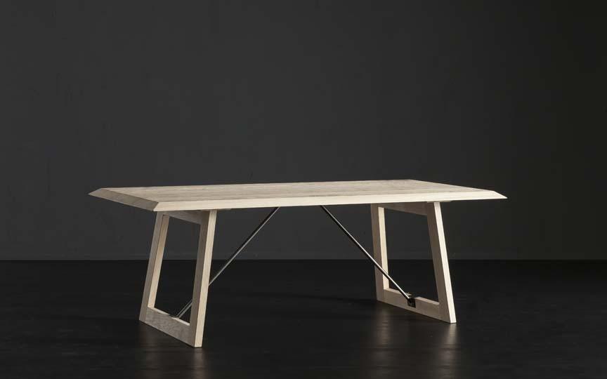 RIO + FLAT/ TIRANTI Rectangular wooden dining table