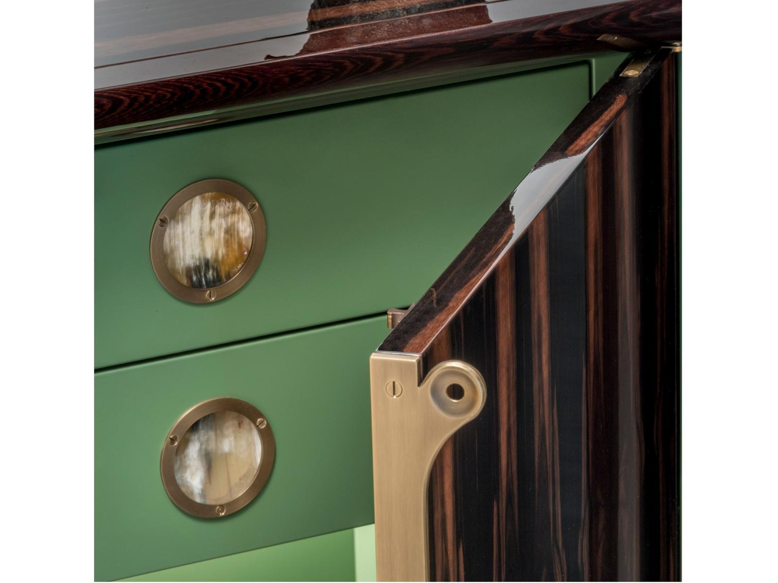 HELIOS 7015EBL Ebony sideboard with doors, drawers and integrated lighting