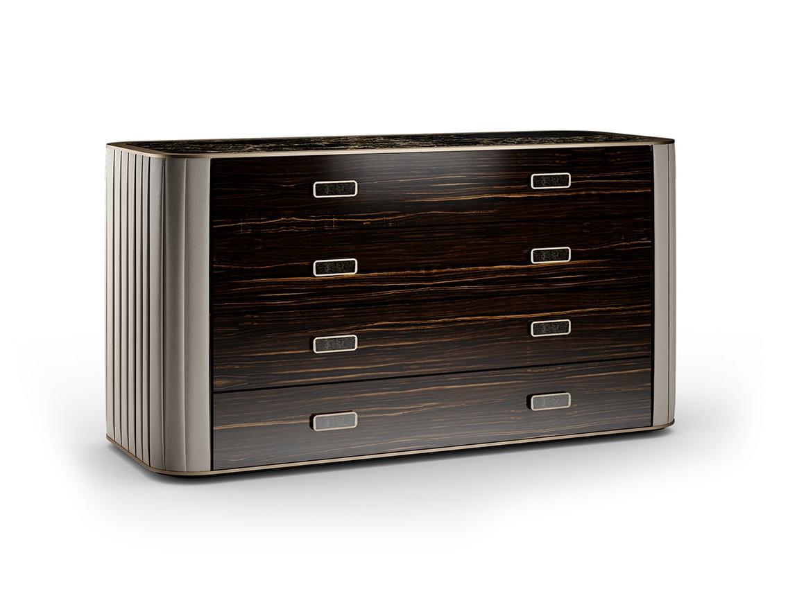 PLISSÈ Wooden chest of drawers