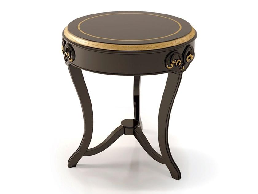 6540 Round wooden high side table