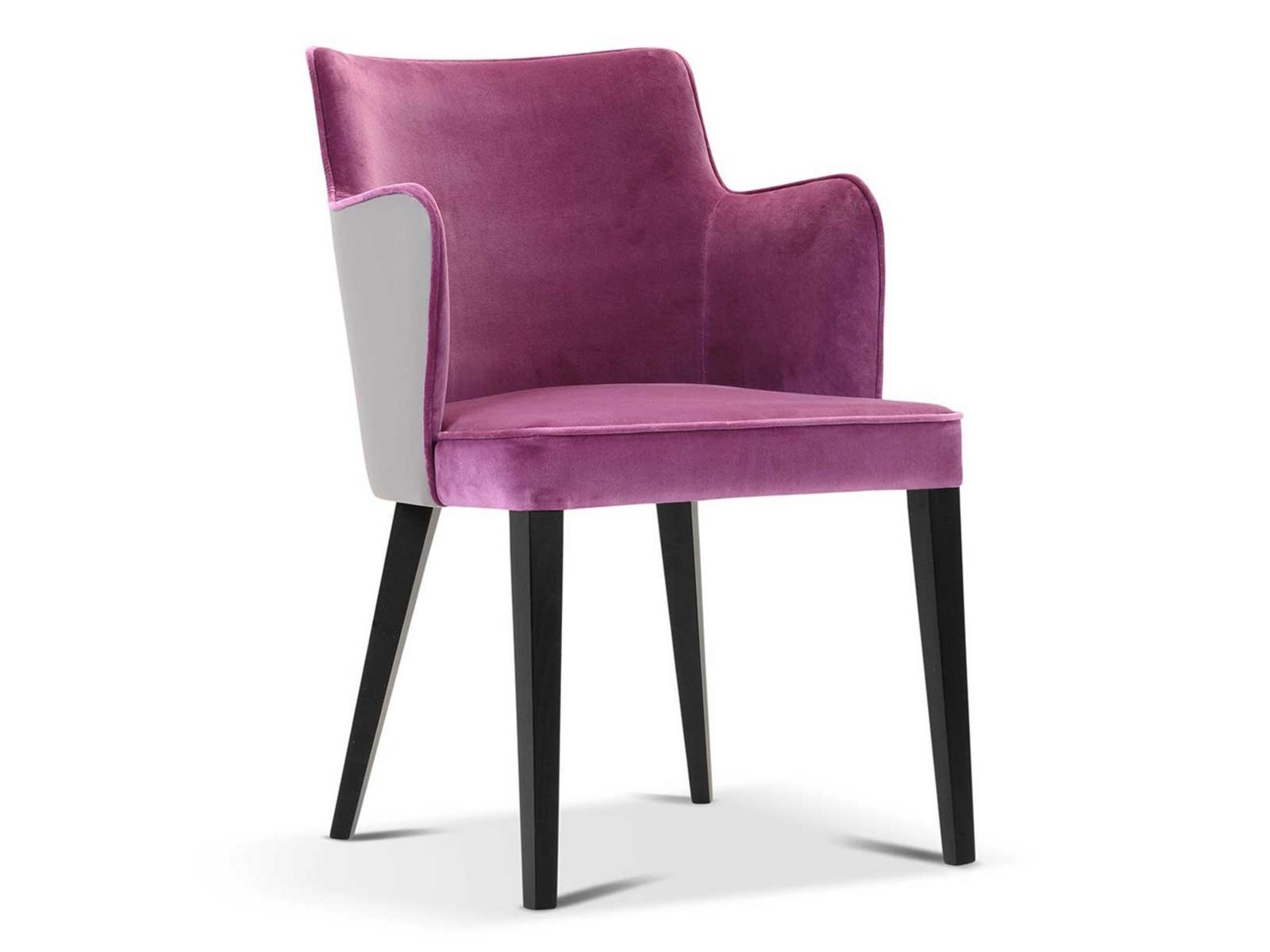 PAT Upholstered fabric chair with armrests