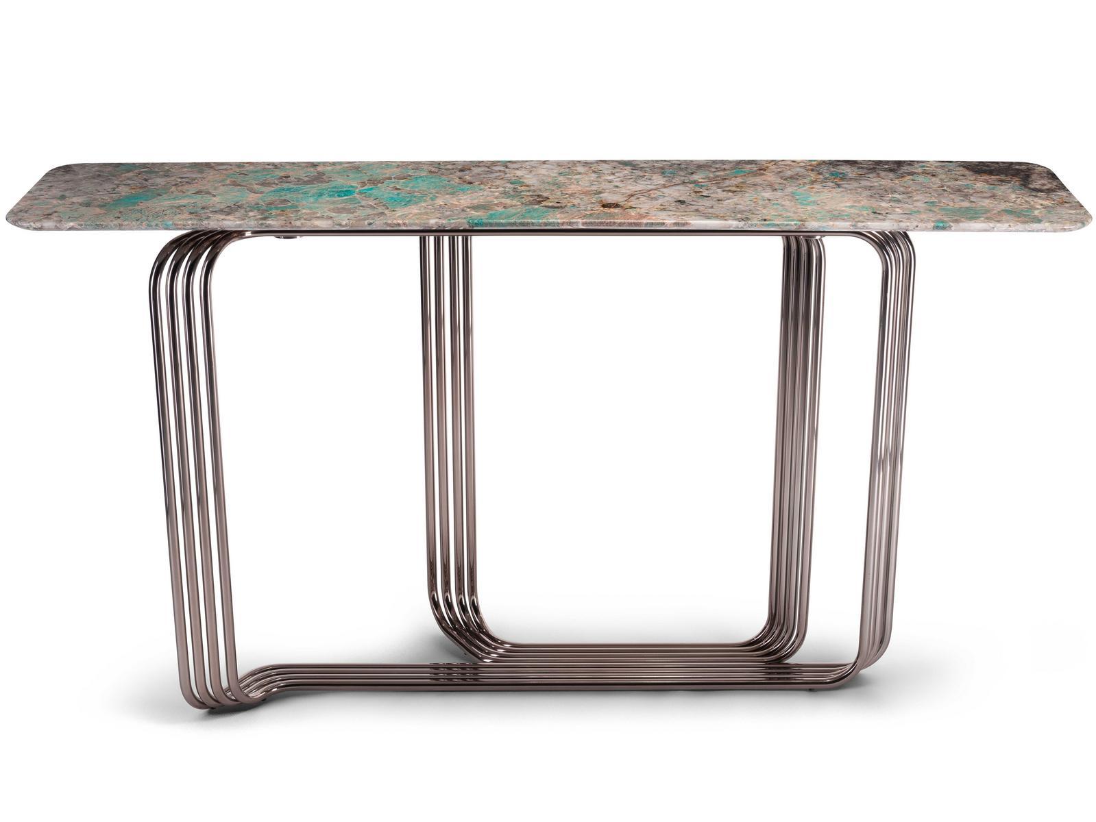 VINCENT Rectangular marble console table