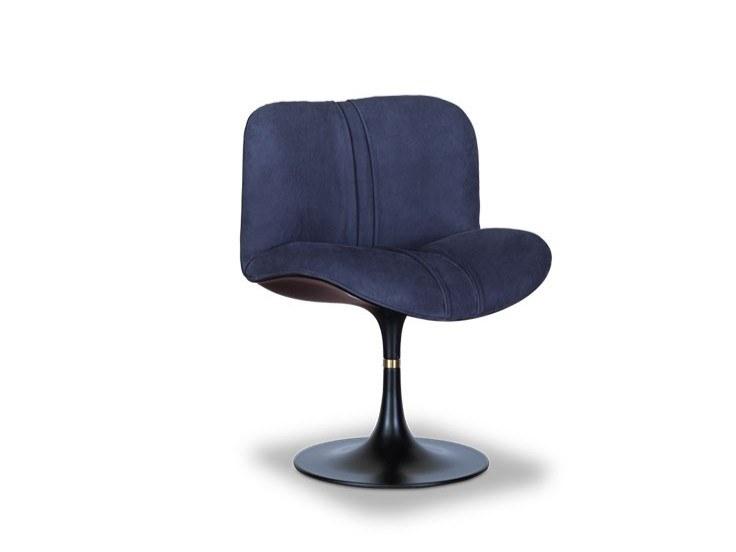 MARILYN Swivel upholstered nabuk chair
