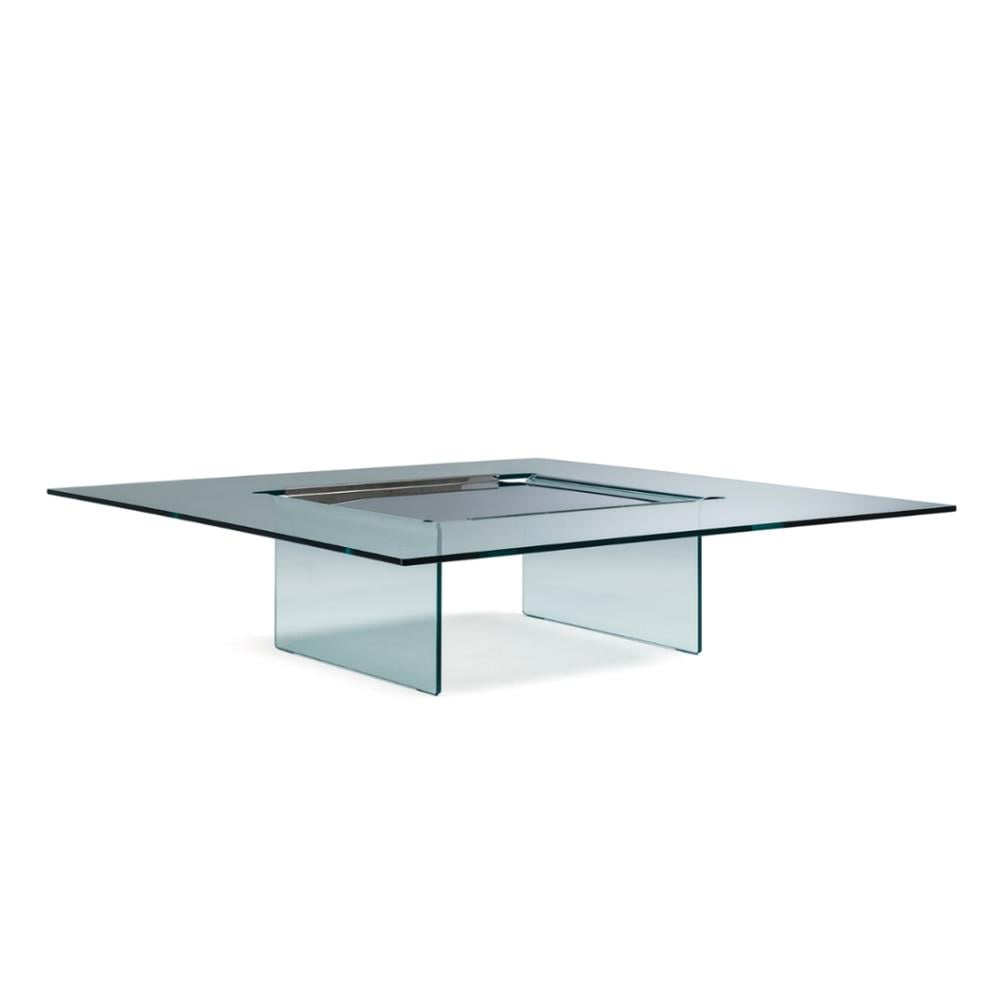 CARRÈ Square glass coffee table