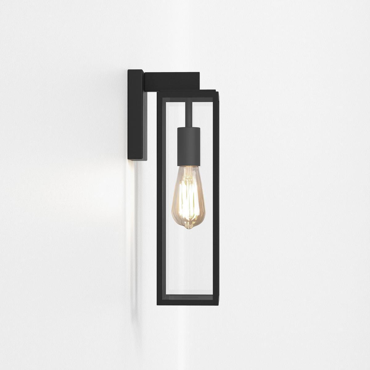 HARVARD LANTERN LED glass and steel Outdoor wall Lamp