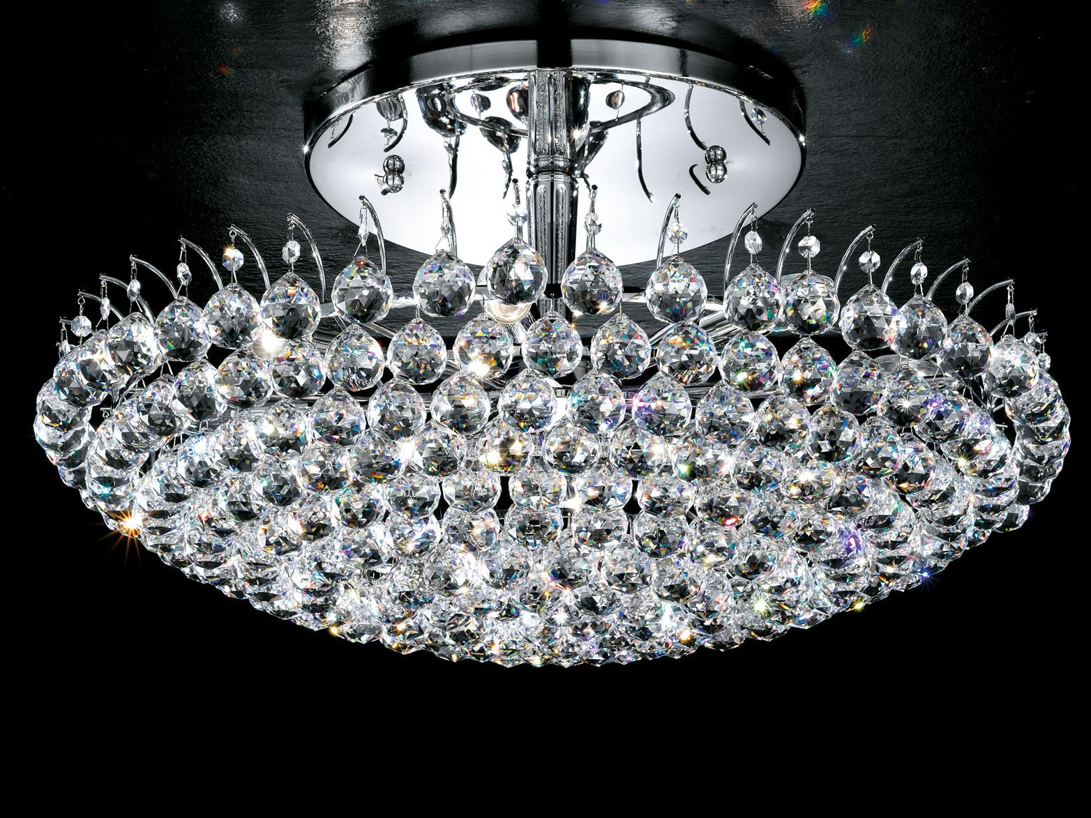 IMPERO & DECO VE 808 Incandescent metal ceiling lamp with crystals IMPERO & DECO VE 808 Incandescent metal ceiling lamp with crystals