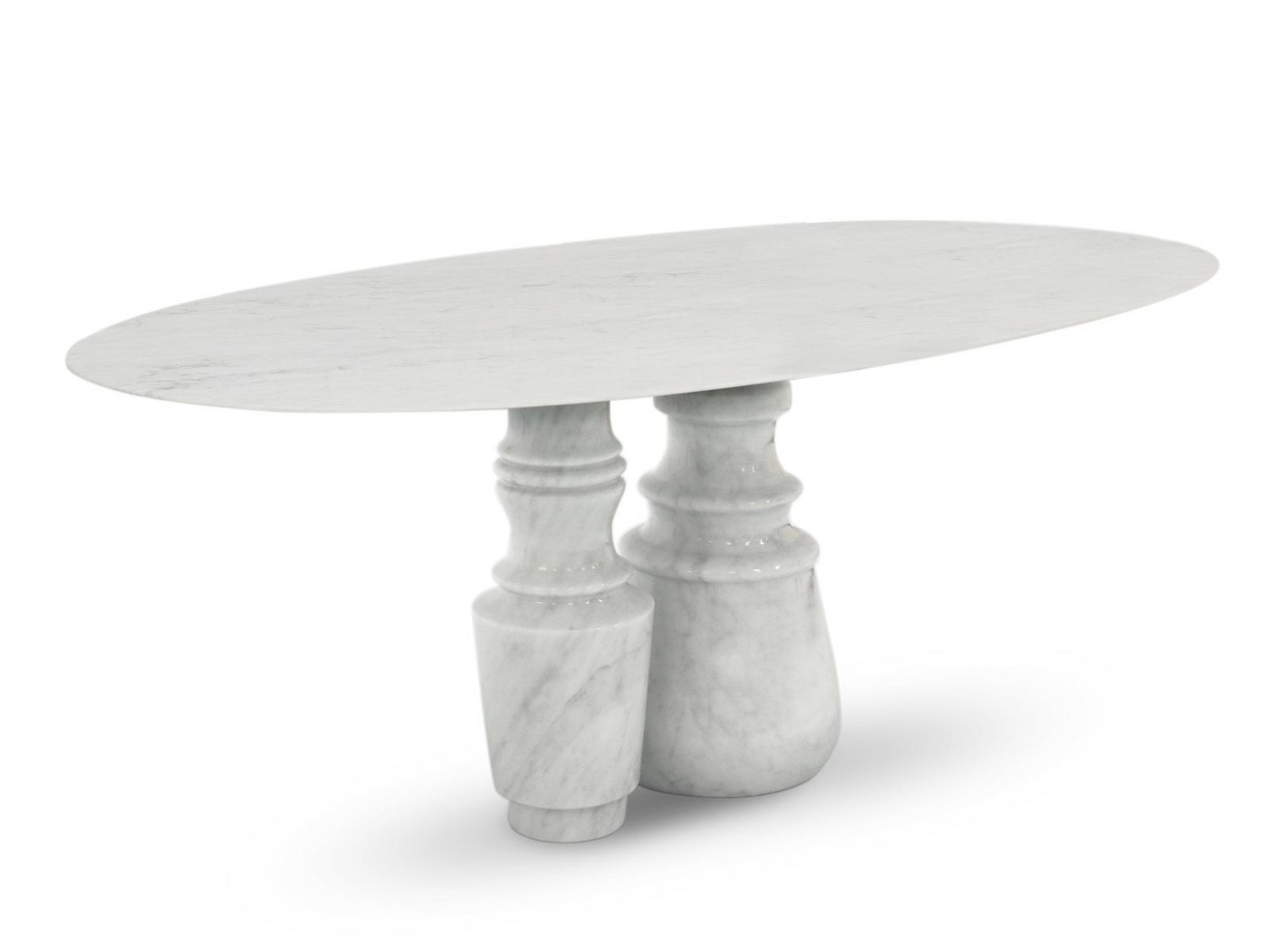 PIETRA OVAL Oval marble dining table