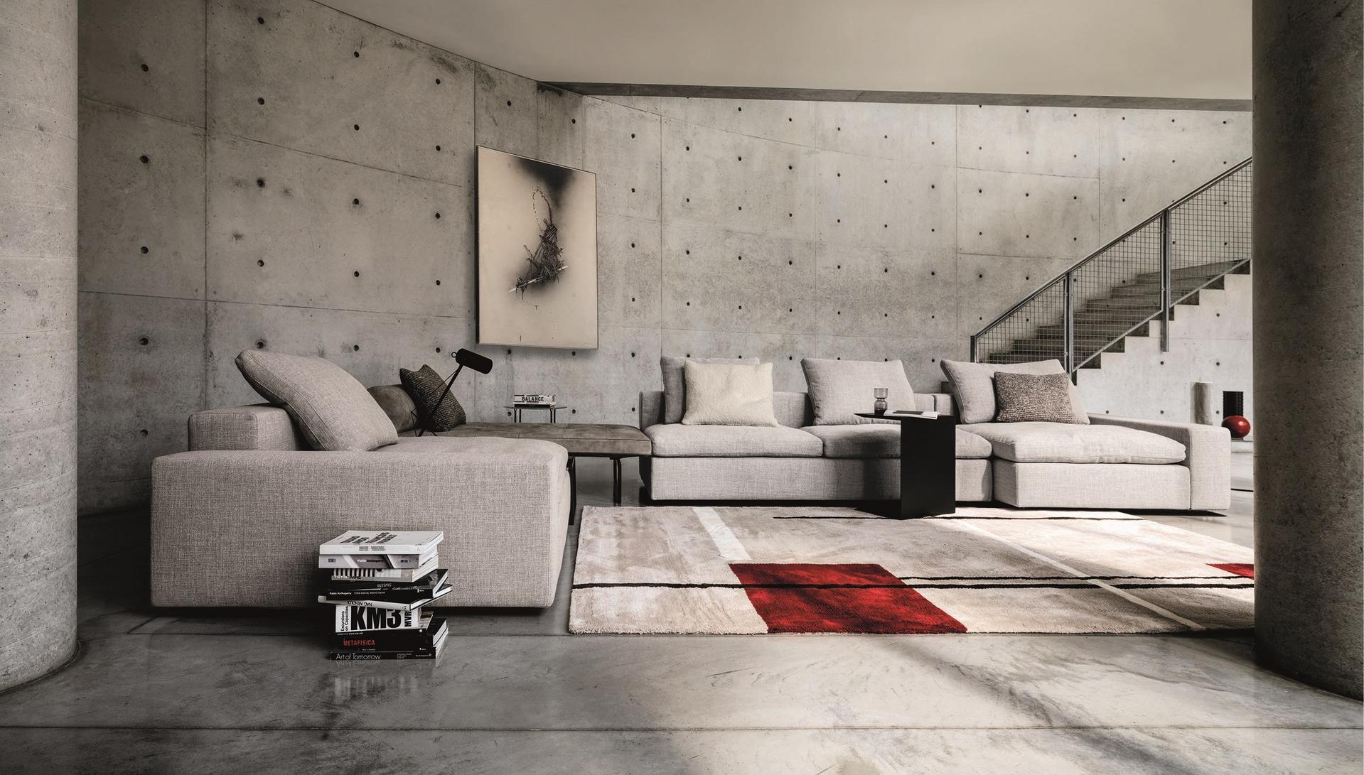 KUBIC Sectional fabric sofa with removable cover