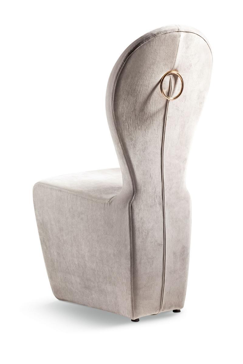 MONDRIAN Velvet chair with removable cover