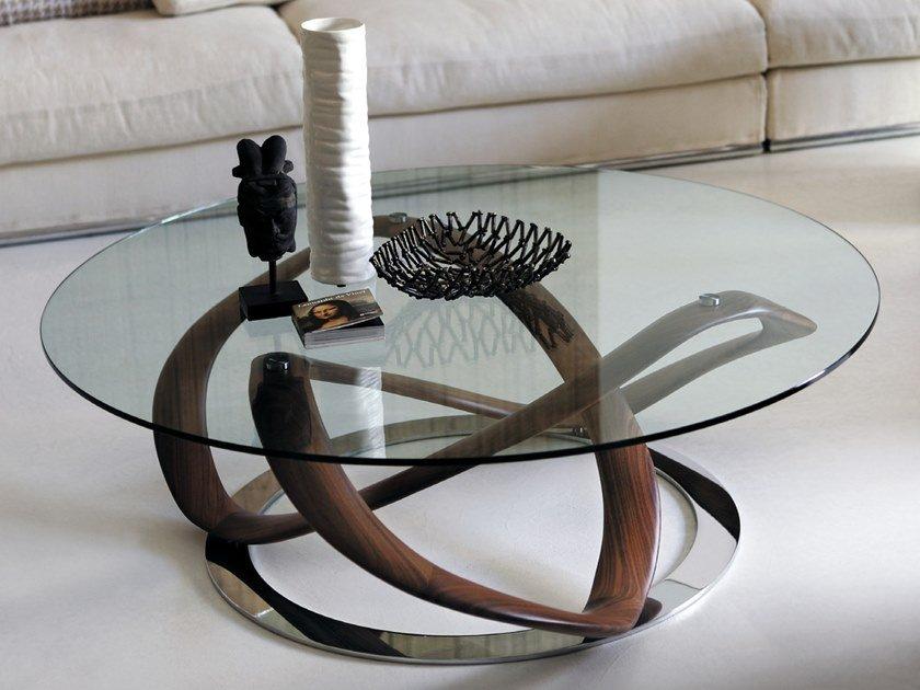 INFINITY Round crystal coffee table for living room