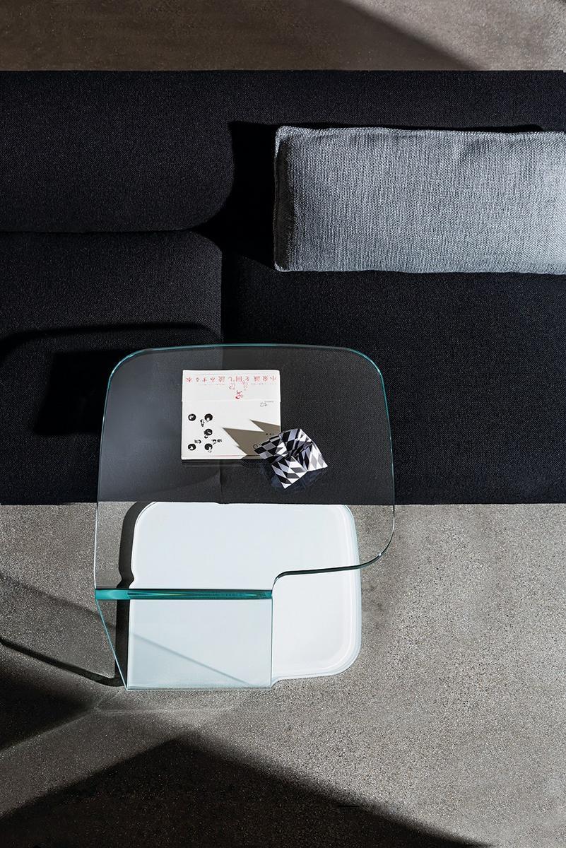 SHELL Square rectangular glass coffee table