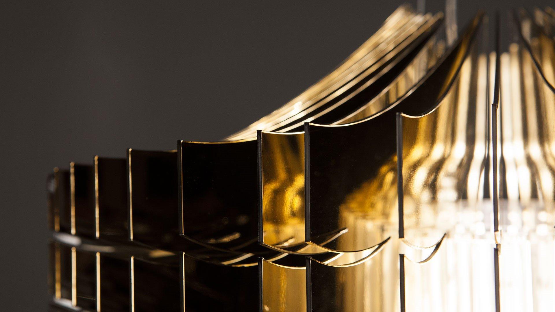 ARIA GOLD LED Lentiflex® and Cristalflex® pendant lamp