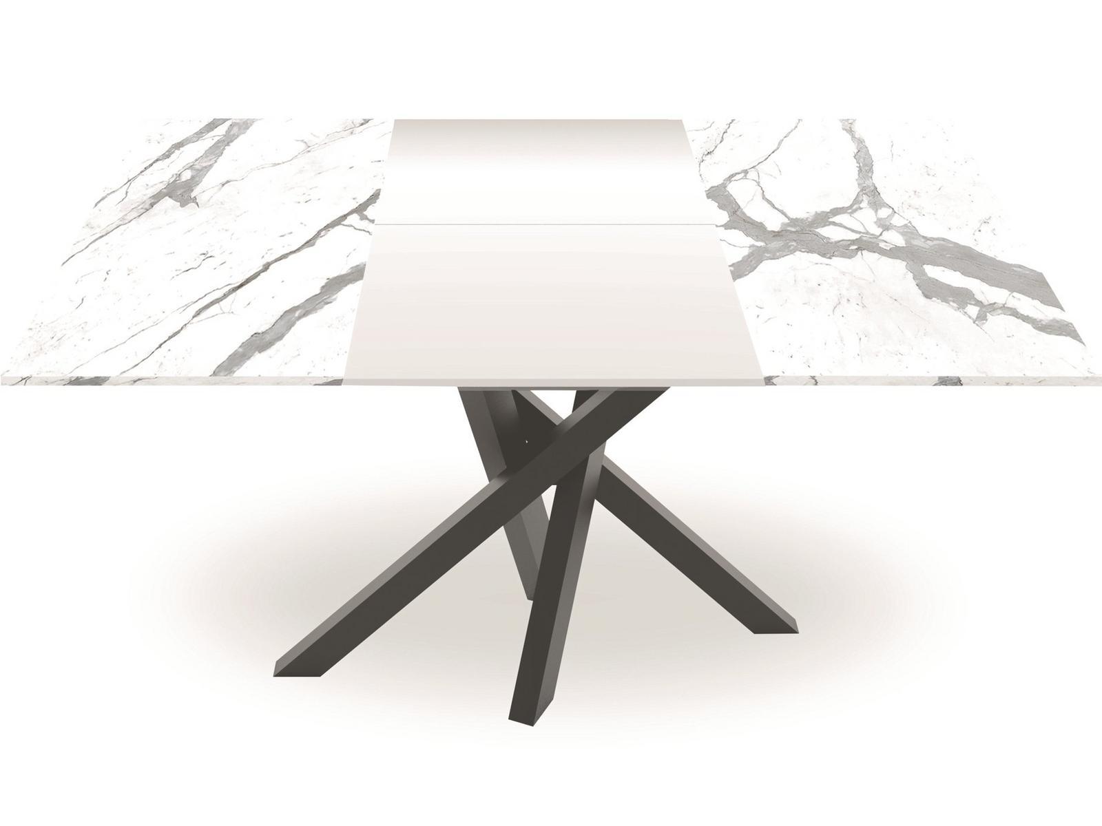 SQUARE Extending square ceramic dining table