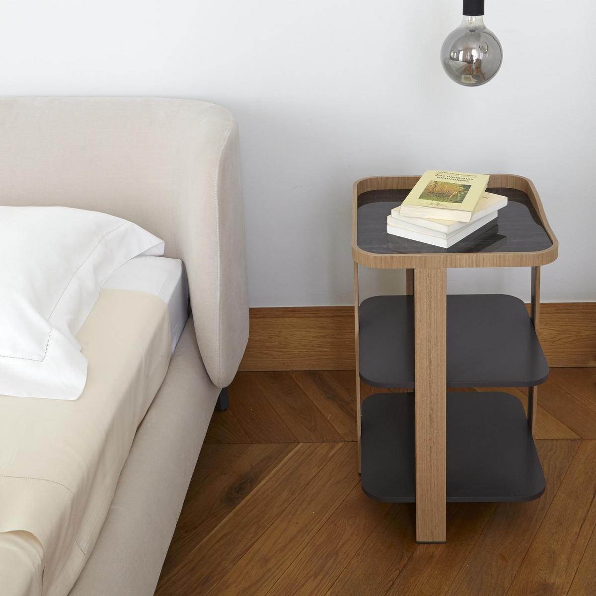 POSTMODERNE Wood veneer coffee table / bedside table