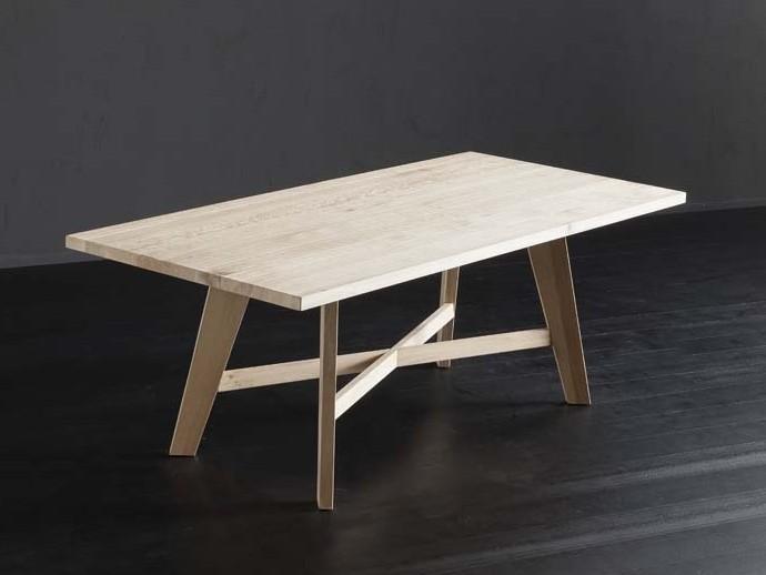 PARIGI + PECHINO Rectangular solid wood dining table