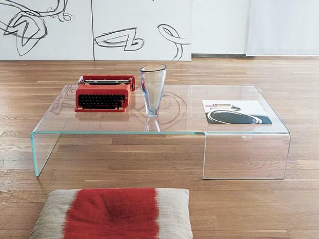 SPIDER Low glass coffee table