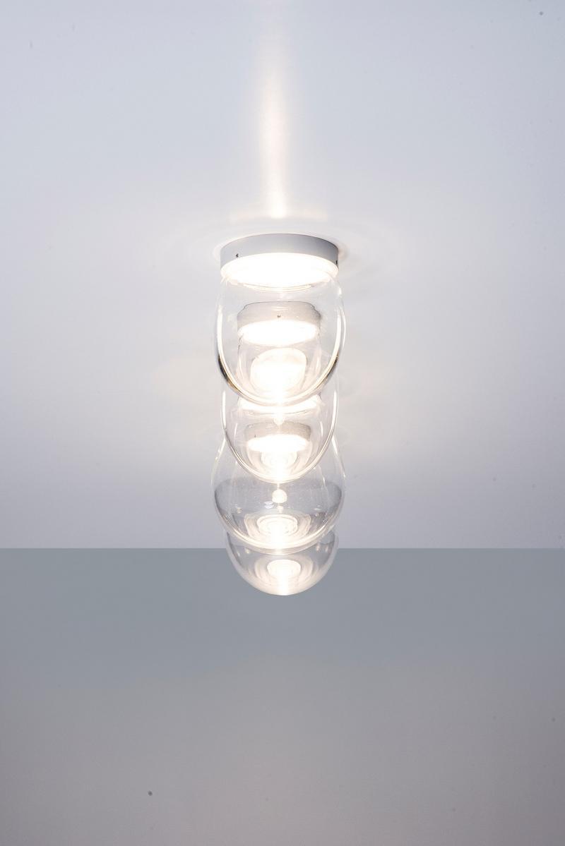 DROPZ LED glass ceiling light with dimmer