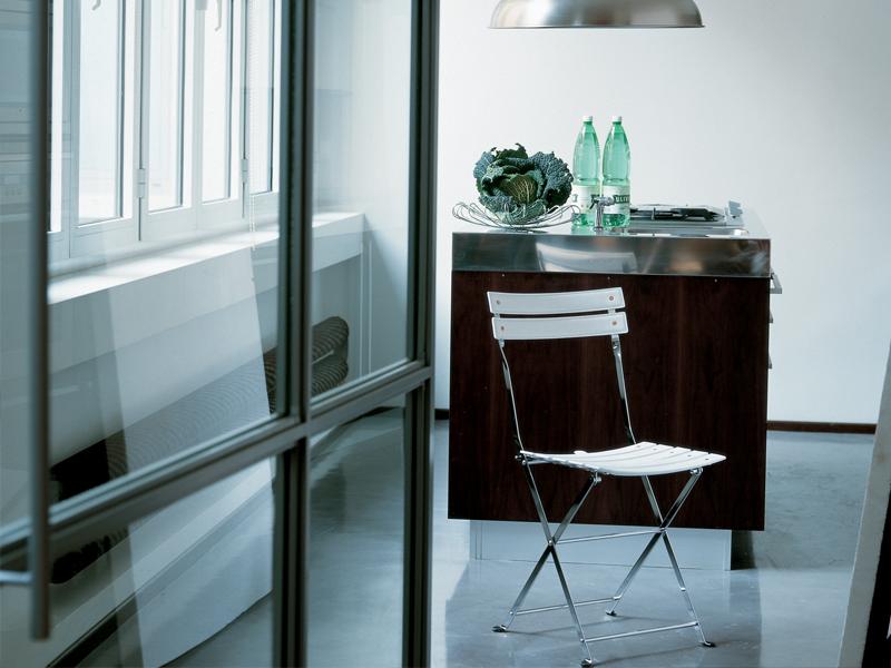 CELESTINA Folding stainless steel chair