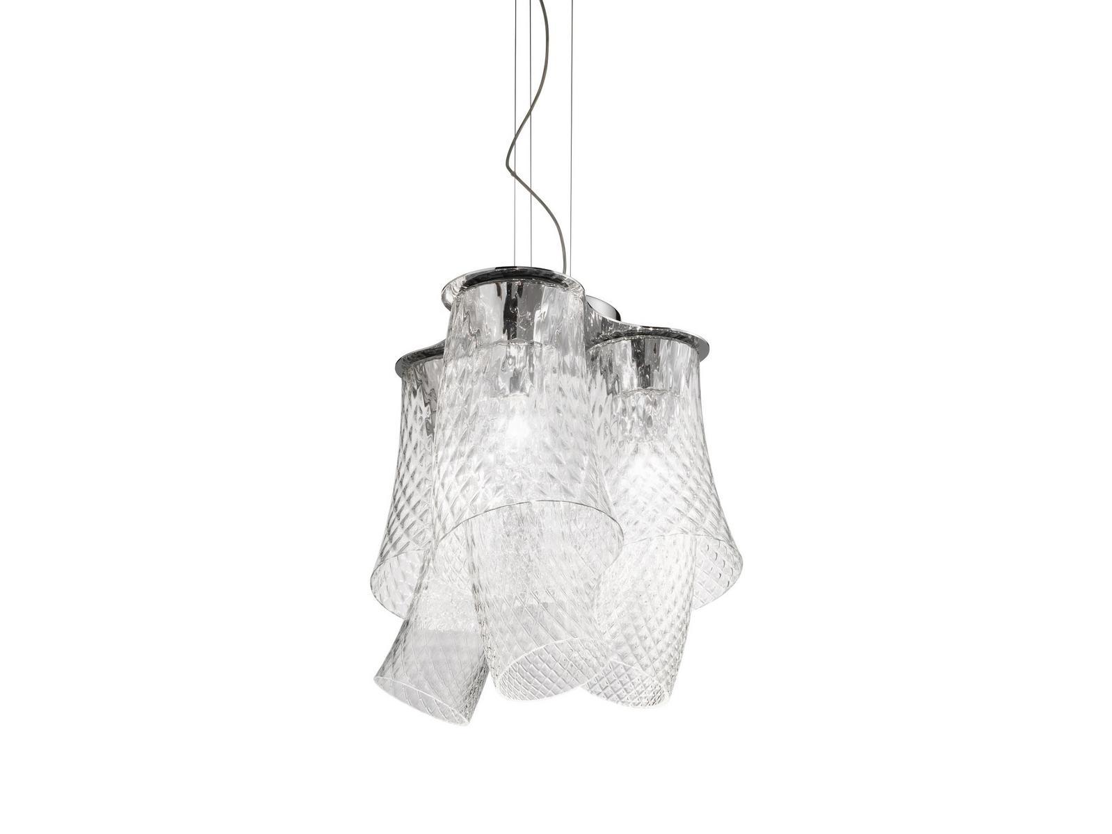 ASSIBA SP 6 Blown glass pendant lamp