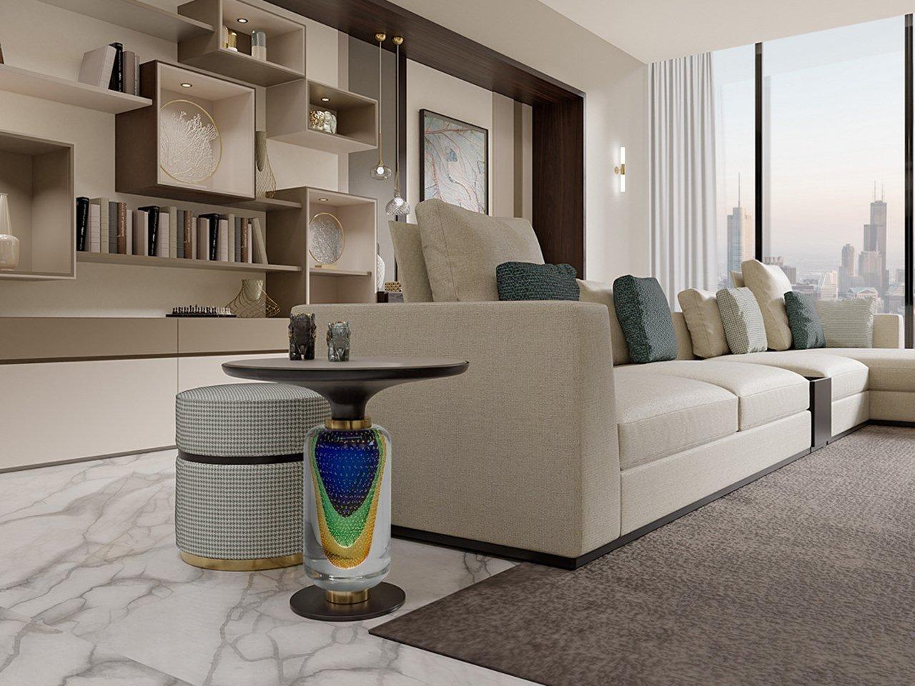 PR.680 Corner sectional fabric sofa