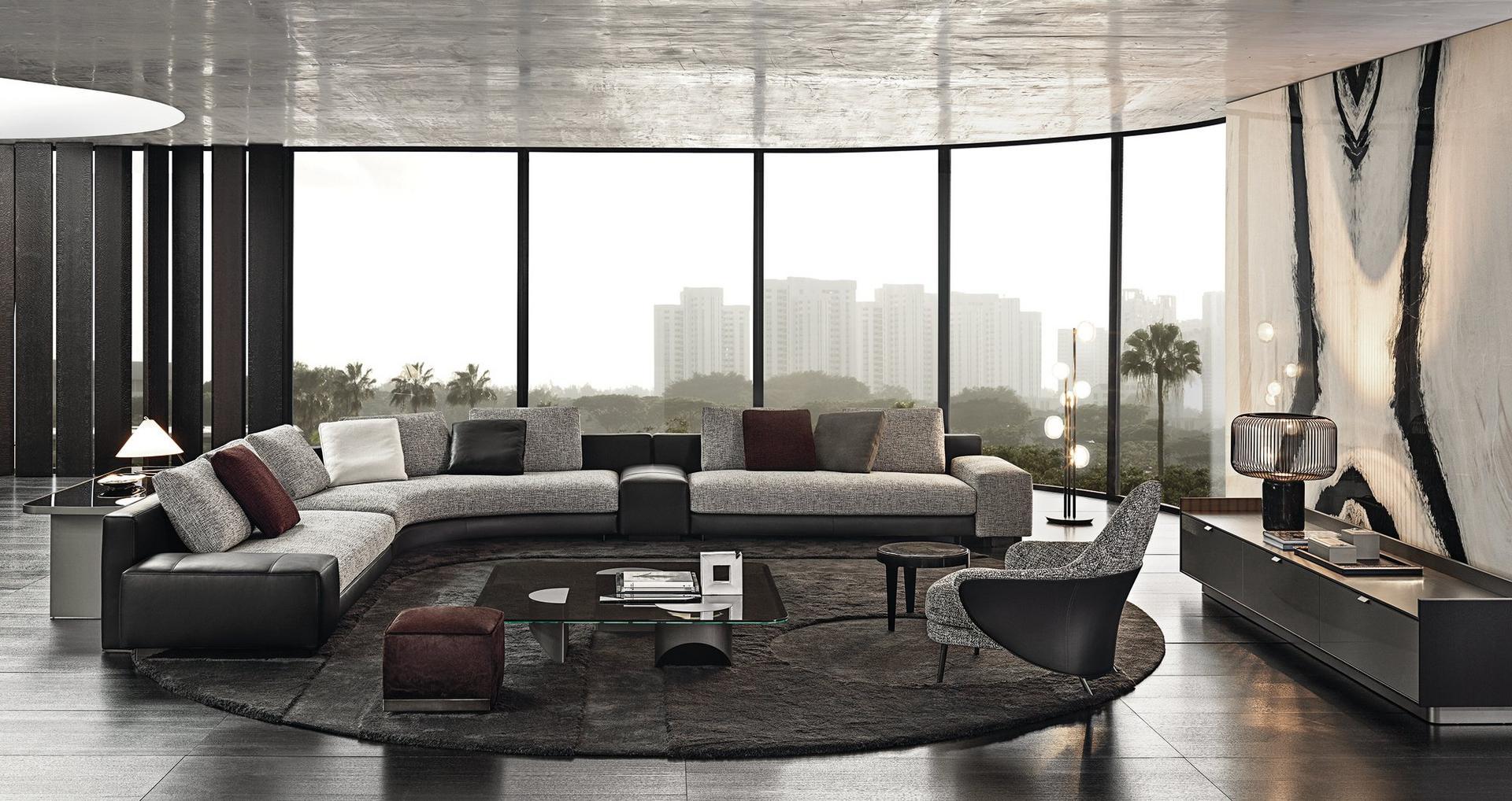 DANIELS Sectional modular fabric sofa