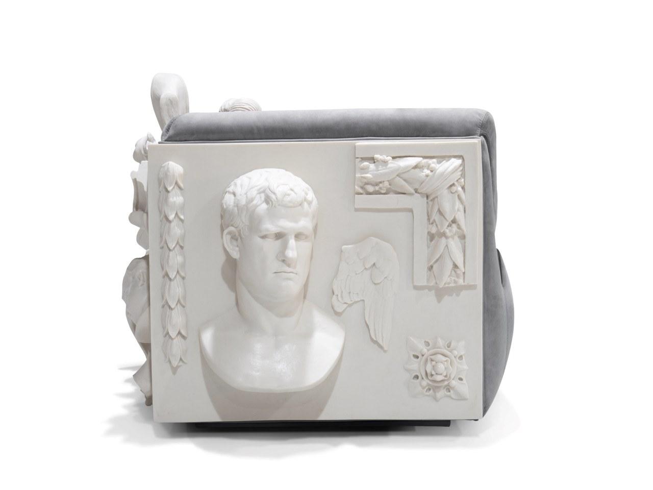 VERSAILLES Fabric armchair with armrests