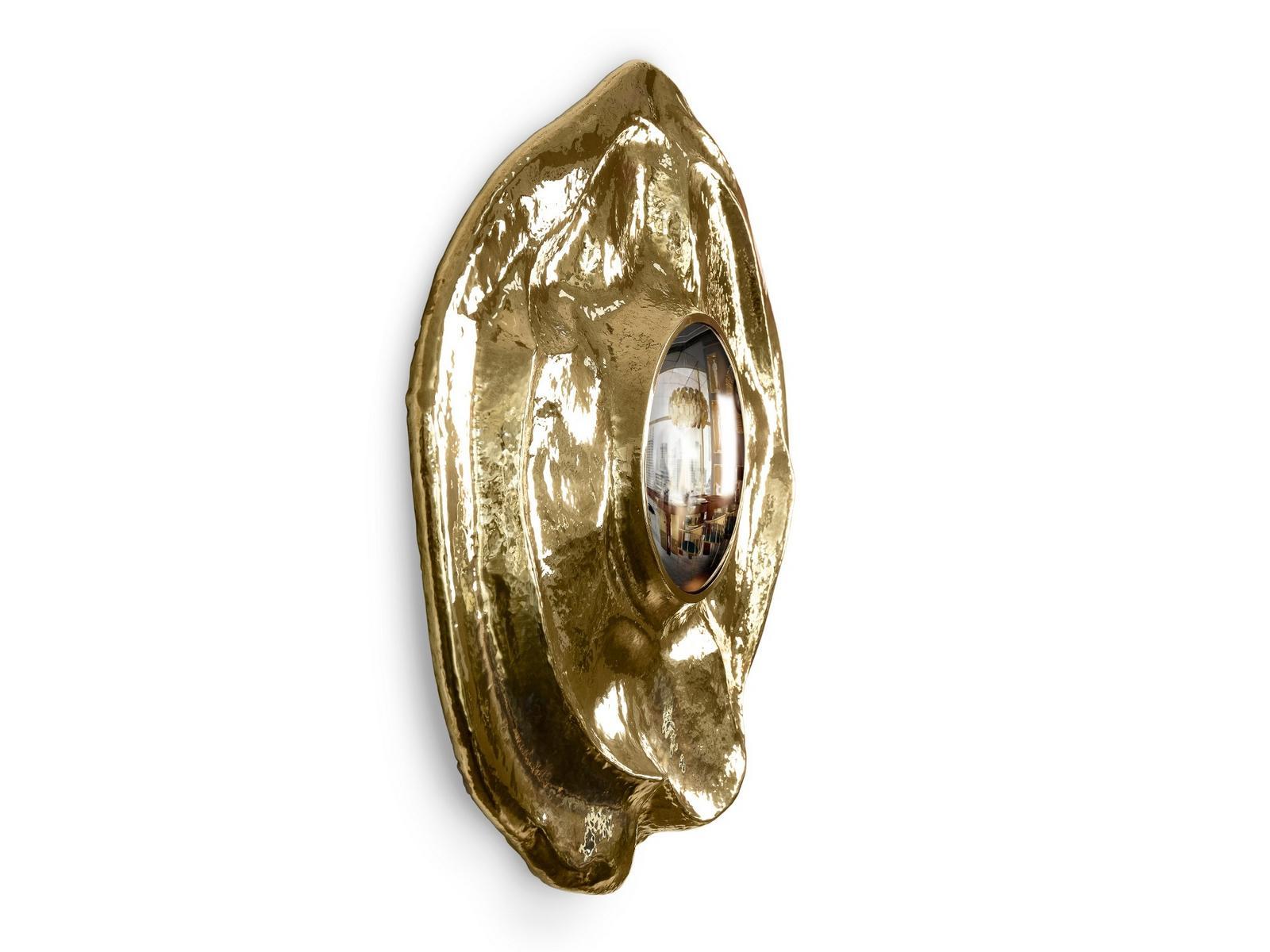 ANGRA Round wall-mounted framed mirror