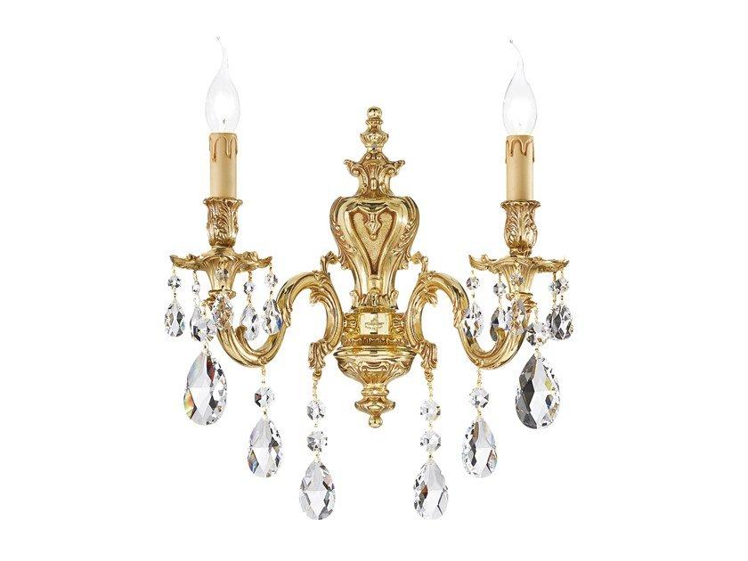 VERSAILLES 093/A2-SH/G French Gold wall light with Schoeler crystals