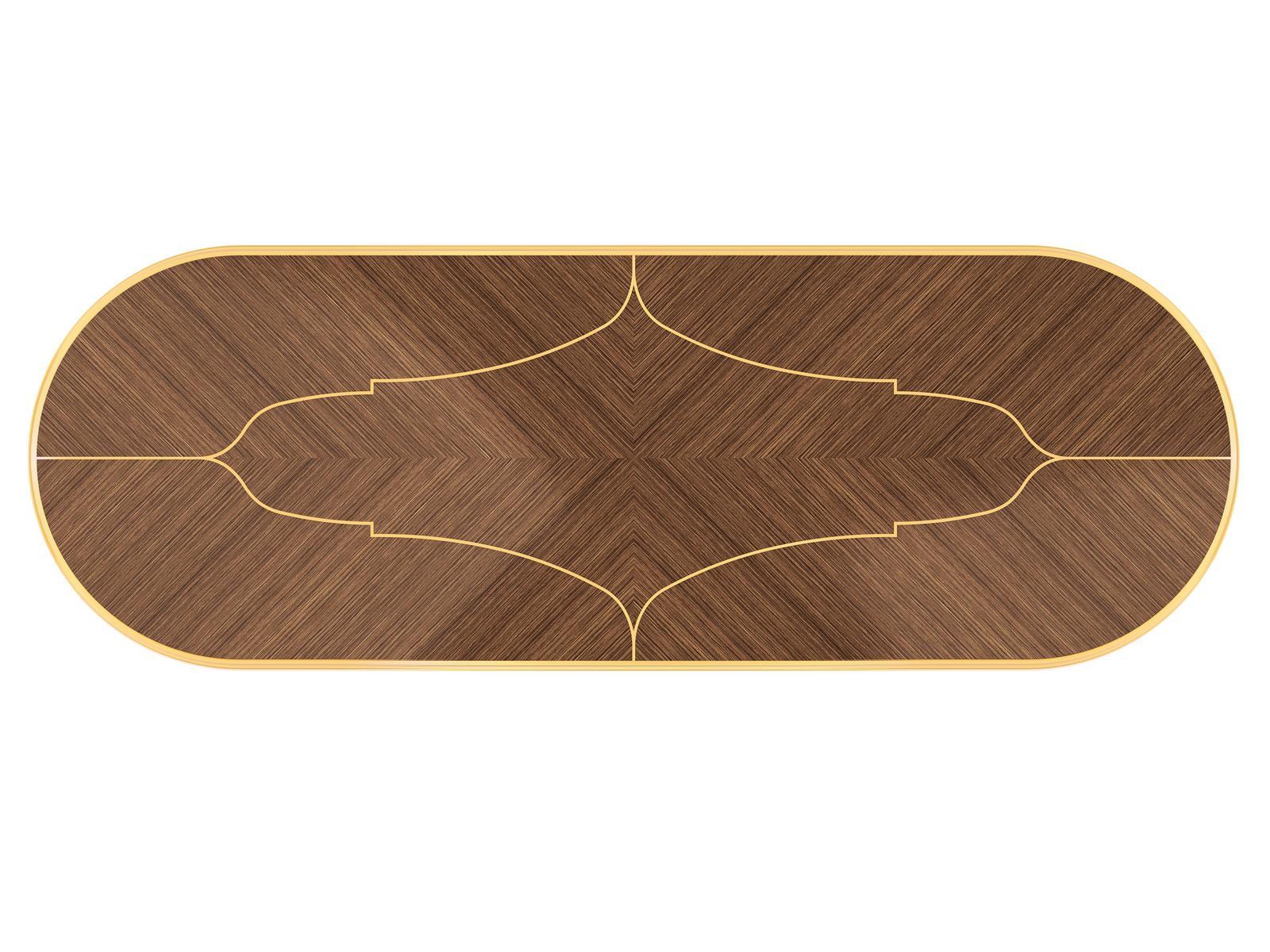 METROPOLIS WIDE Oval walnut table